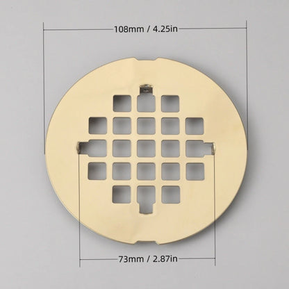 Round Stainless Steel Drain Strainer for Shower and Sink (14x15x07cm)