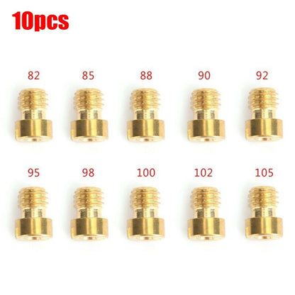 10pcs Carburetor Main Jet Kit for GY6 CVK (82-105)