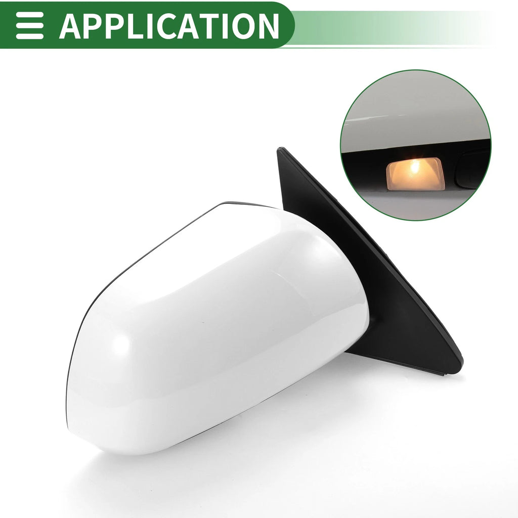 Right Side Door Mirror Manual Folding for Toyota Highlander (2008–2013)