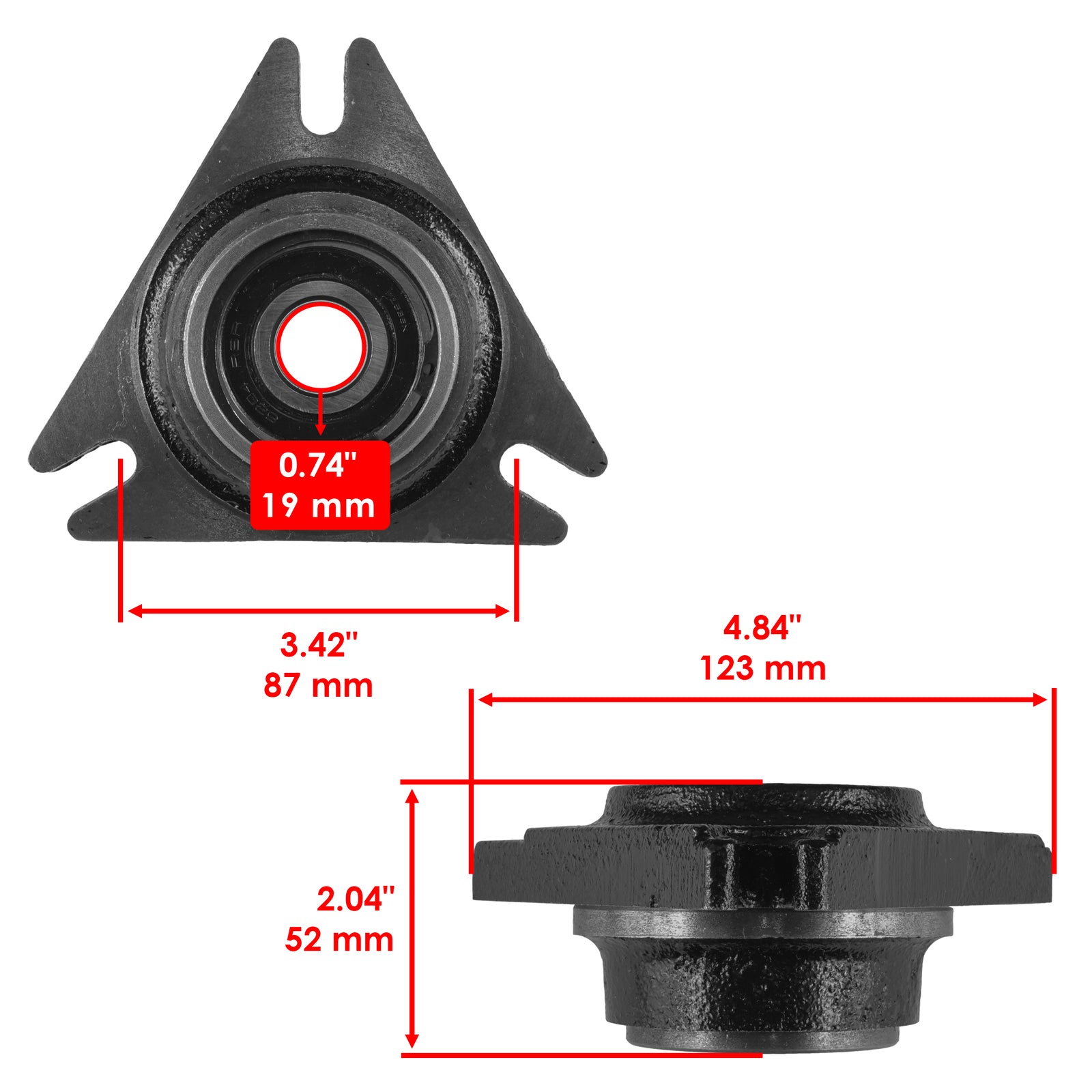 Spindle Hub with Bearings Replacement for John Deere Mower Deck 34-50 Inch
