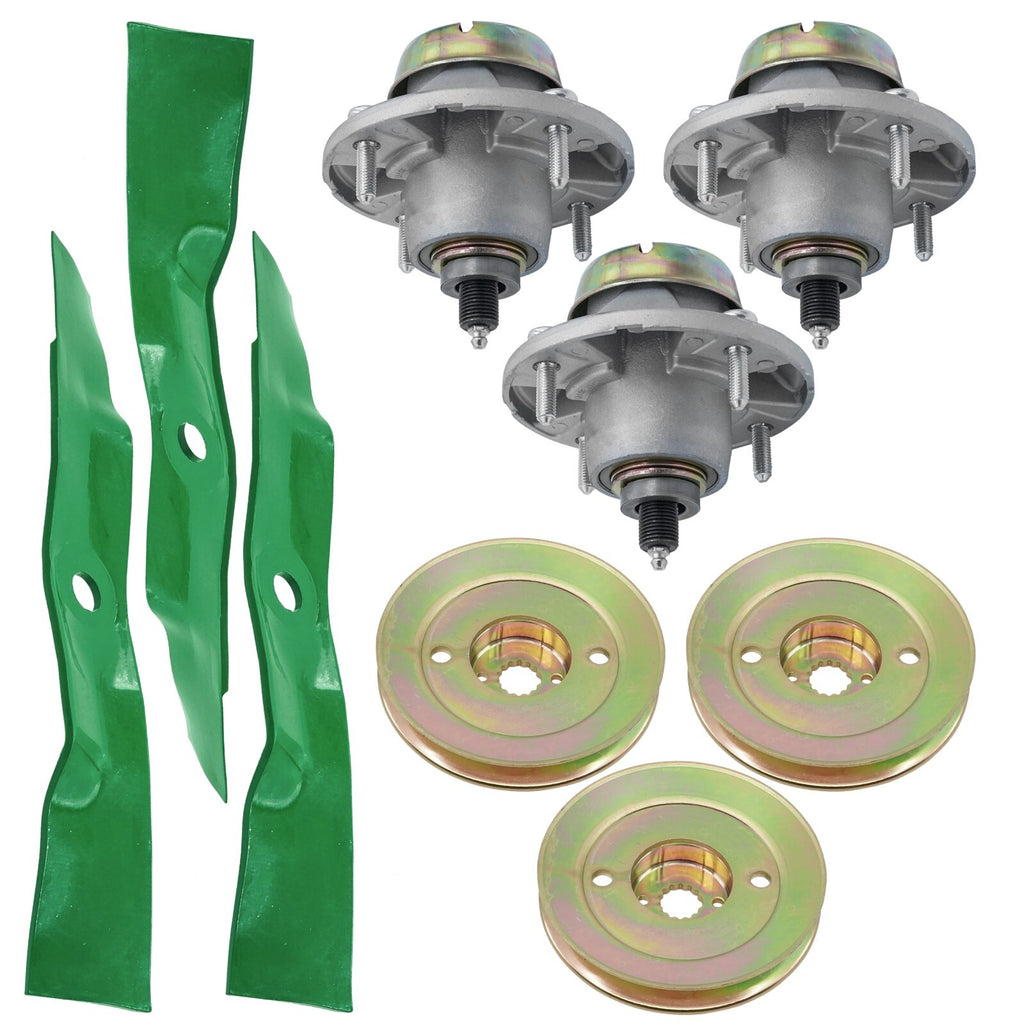 Deck Spindle Pulley and Blade for John Deere Z435 EZtrak 48 54 (2015–2015)