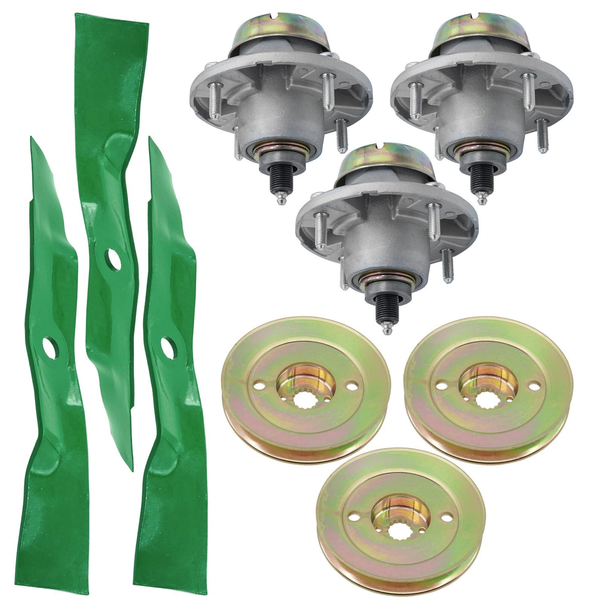 Deck Spindle Pulley and Blade for John Deere Z435 EZtrak 48 54 (2015–2015)