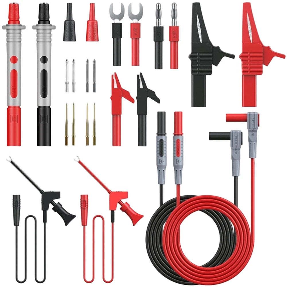 Auto Diagnostic Multimeter Test Wires with Hooks and Alligator Clips