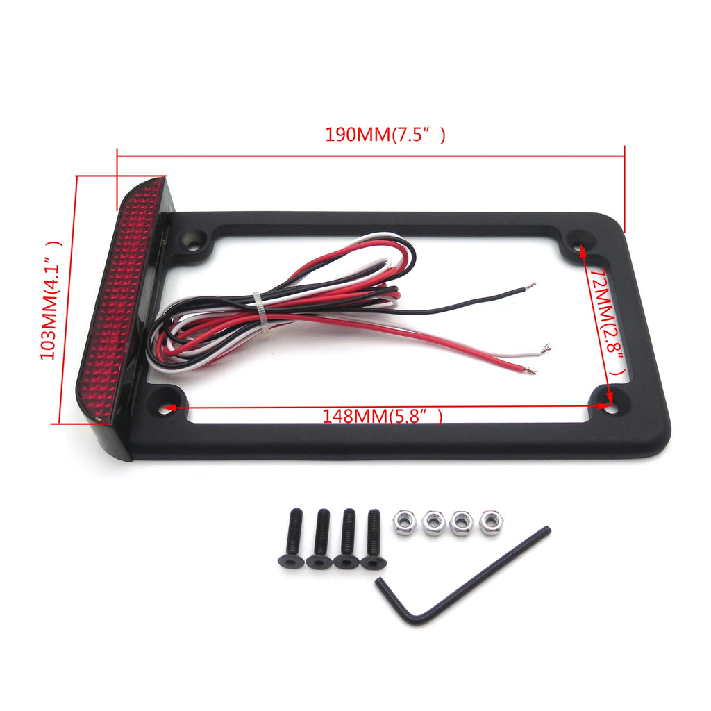 LED License Plate Frame for Universal Motorcycle (All Years)