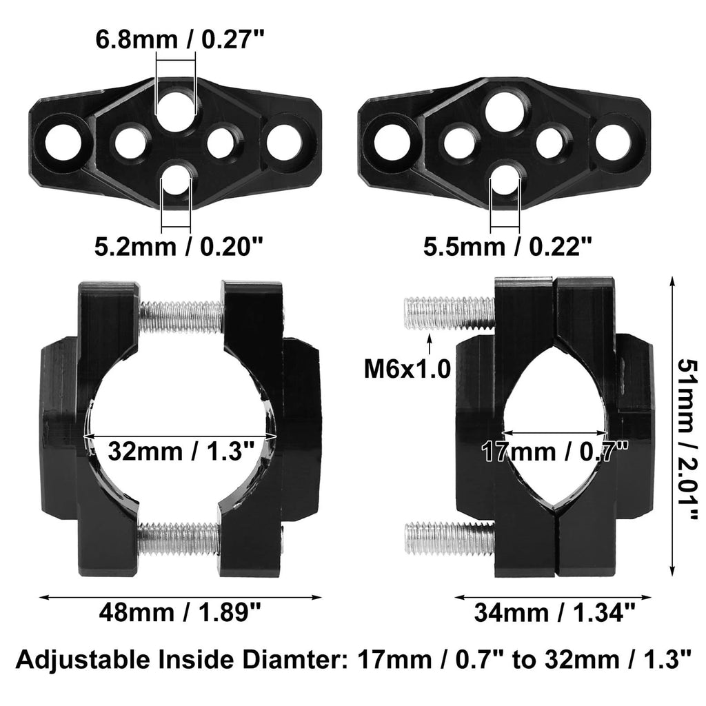 32mm Bike Light Lamp Holder Handlebar Mount Clamp Bracket for Universal (—)