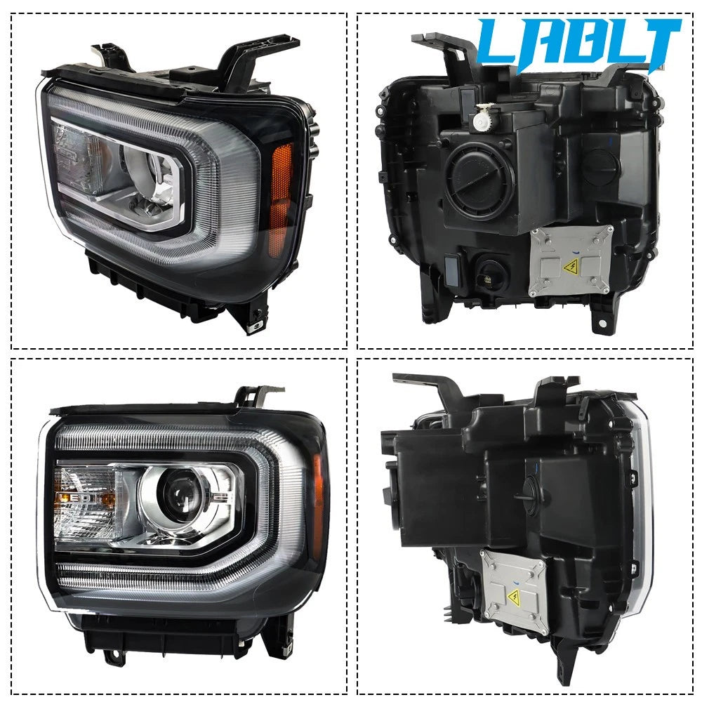 HID Projector Headlight Pair for GMC Sierra 1500 (2016–2018)
