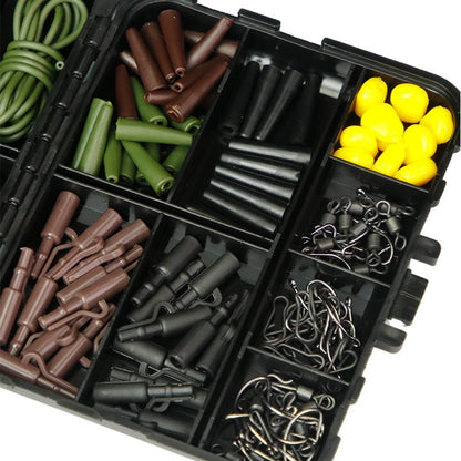 272pcs Fishing Accessories Set for Carp Hooks, Beads, Swivels, Connectors