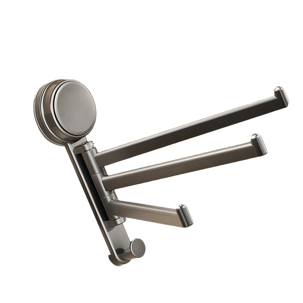3 Arm Rotating Towel Rack with Suction Cup for Tile Glass Smooth Walls