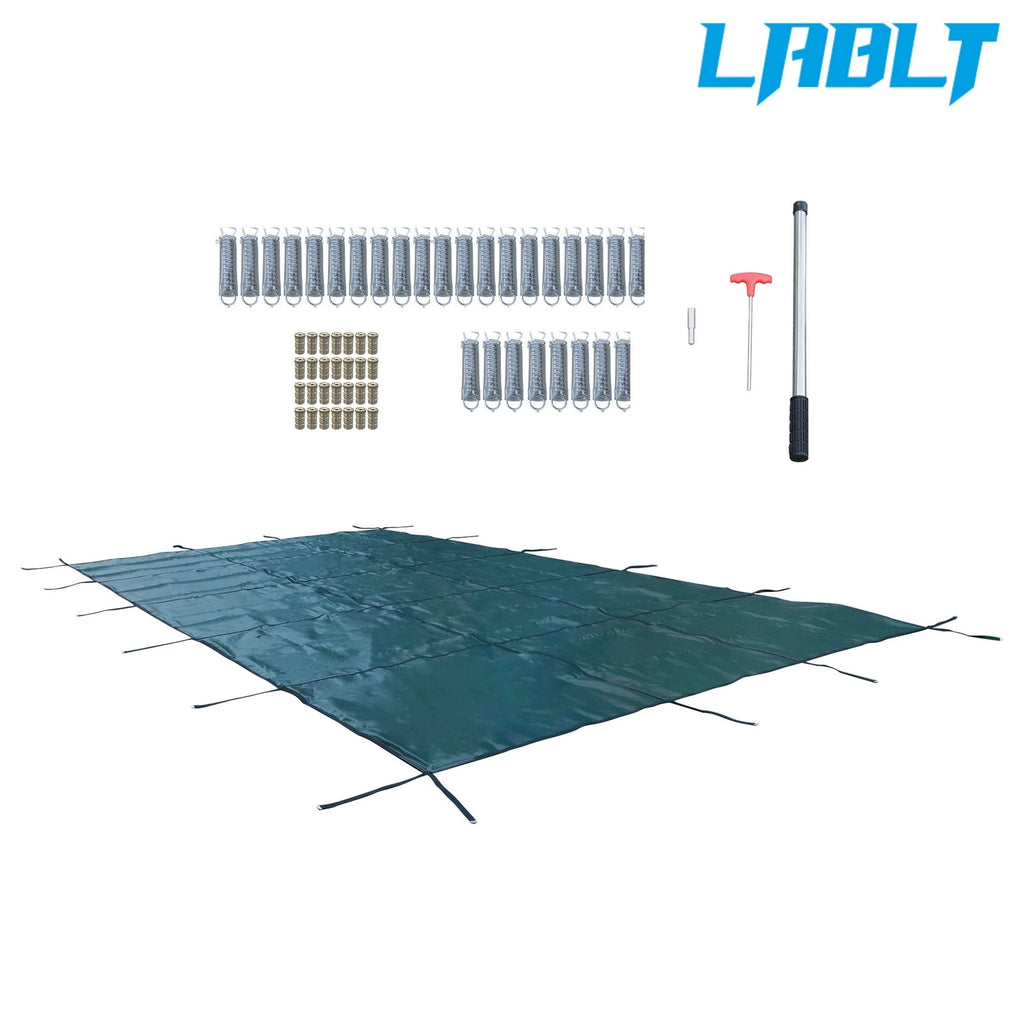 LABLT Winter Safety Cover for Inground Rectangle Pool 18'x36' Green
