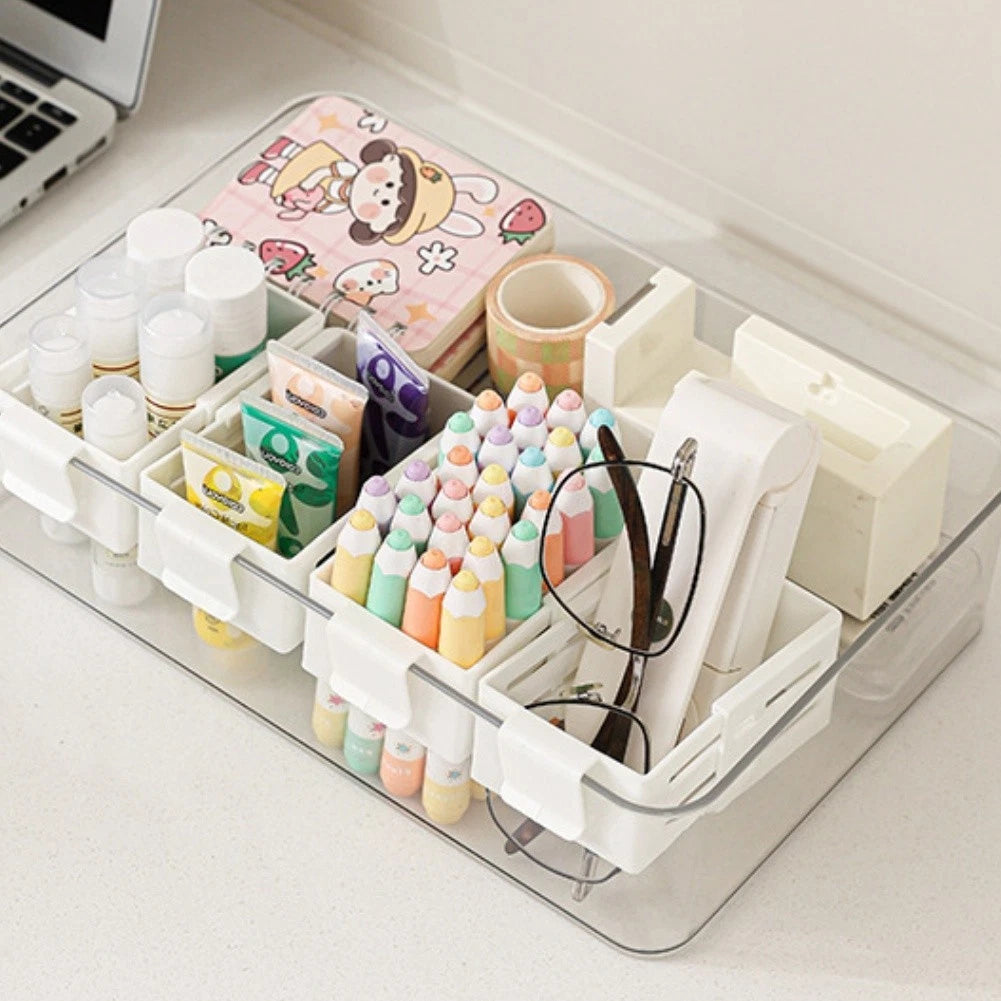 10X Plastic Storage Boxes for Refrigerator Side Door - Expandable Sorting Set