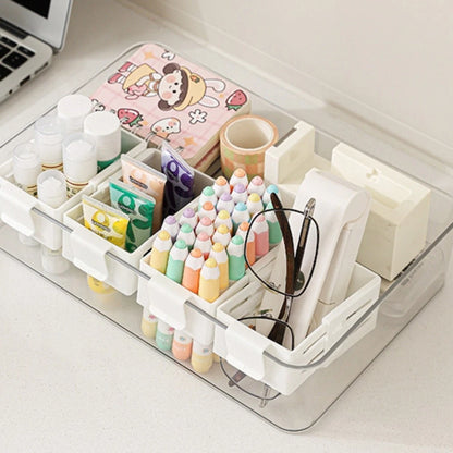 10X Plastic Storage Boxes for Refrigerator Side Door - Expandable Sorting Set