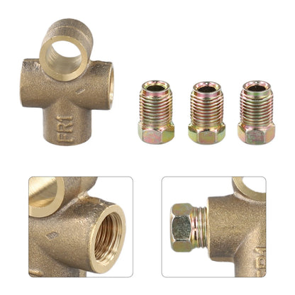 3 Way Copper Brake Pipe Unions 10mm X 1mm for Automotive Applications