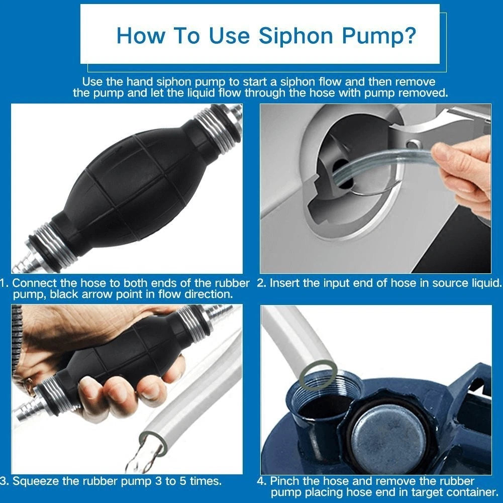 15mm Manual Fuel Suction Pump for Vehicle Repair (Universal)