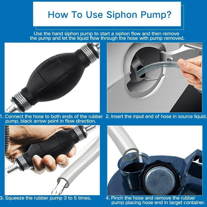 15mm Manual Fuel Suction Pump for Vehicle Repair (Universal)