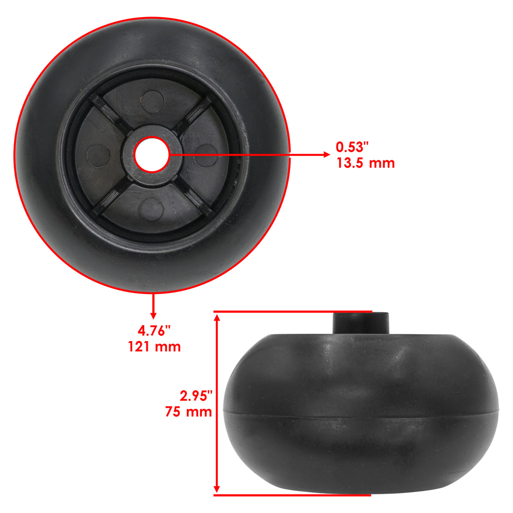 Deck Wheel Anti-Scalp Roller with Bolt for Hustler Fastrak Raptor (2015–2021)