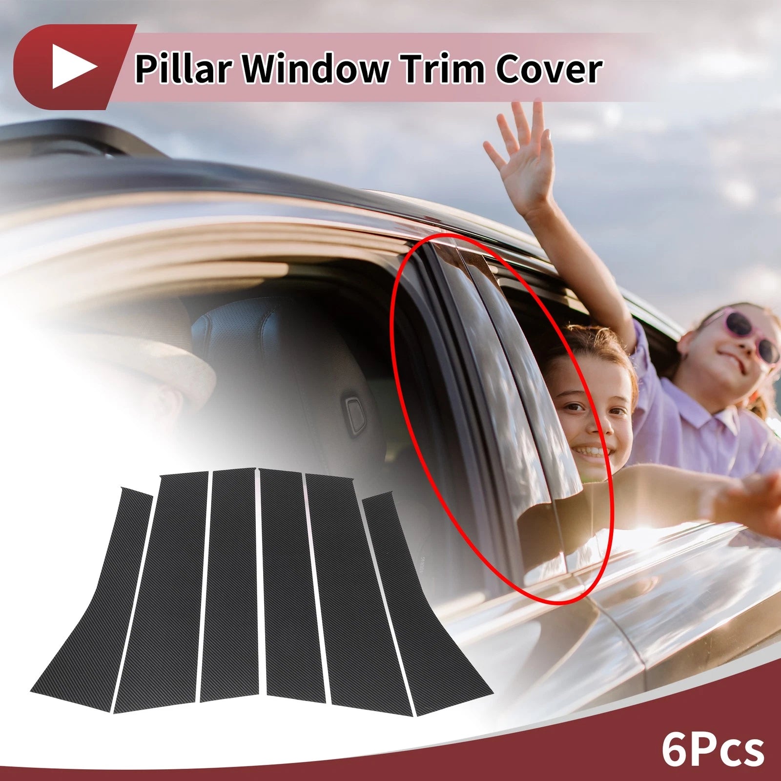 Door Pillar Window Trim Front Rear Left Right for Mitsubishi Outlander (2020–2025)