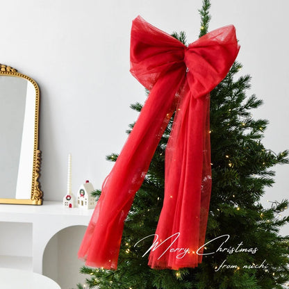 75cm Decorative Tree Top Bow for Holiday Tree Decorations
