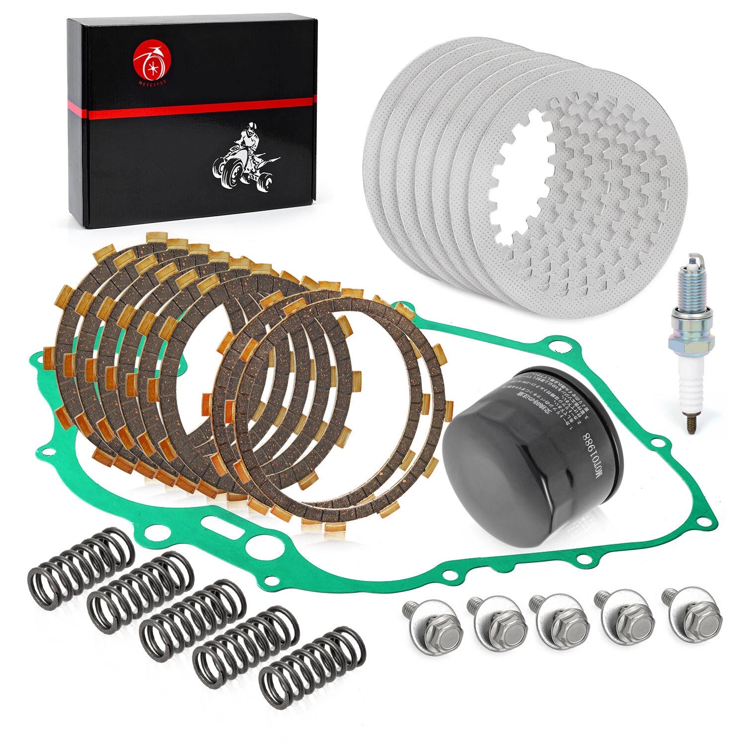 Heavy Duty Clutch Kit w/ Gasket & Oil Filter for Yamaha Raptor 660 (2001–2005)