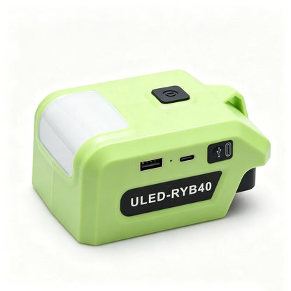 Battery Adapter for Ryobi 40V OP4060A (LED, USB-C PD 30W)
