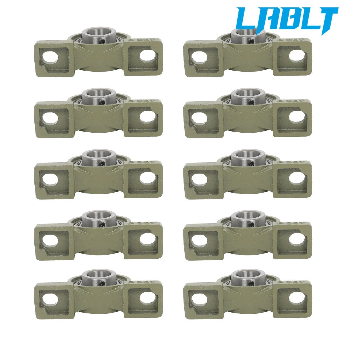 10-Pack Pillow Block Bearing UCP207-20 for UCP207 (1-1/4" Bore, 2 Bolt)