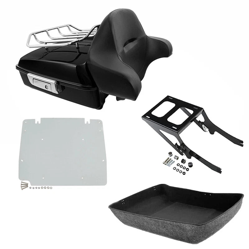 Chopped Trunk Backrest Rack Mount Plate for Harley Softail Deluxe (2018–2026)