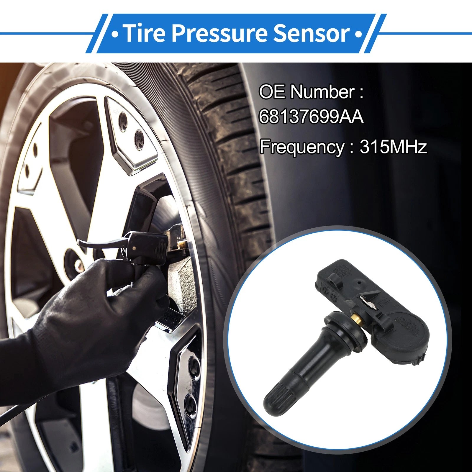 TPMS Sensor No. 68137699AA for Dodge Ram 1500 (2008–2010)