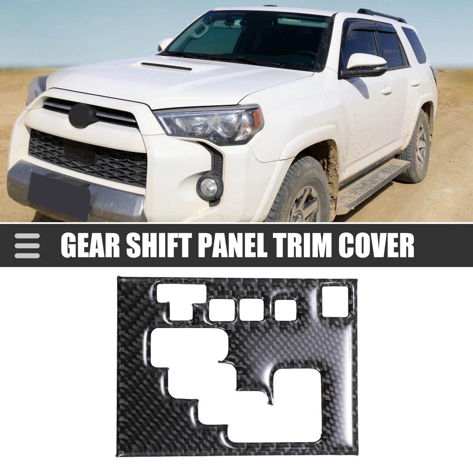 Auto Gear Shift Panel Trim Cover for Toyota (2005–2015) Carbon Fiber