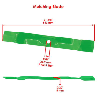 Mower Blade with Nut Replacement for John Deere Z225 Z235 EZtrak 42 Deck (2018–2018)