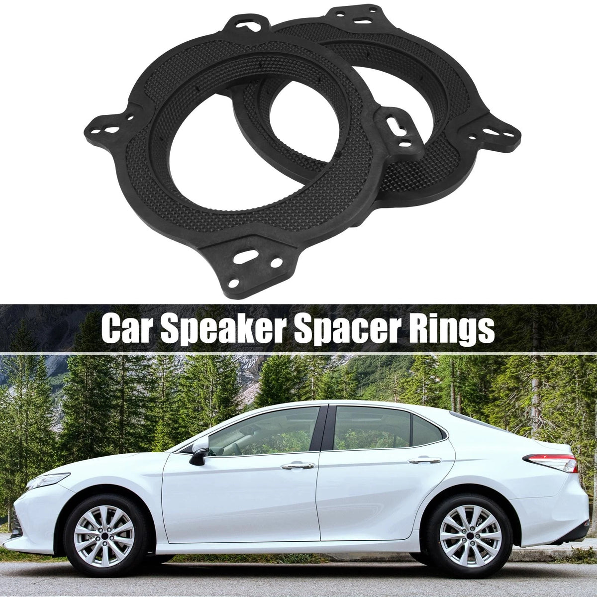 Car Speaker Mounting Adapter Bracket Rings Set for Toyota (2 Pcs) (6.5") (2010–2024)
