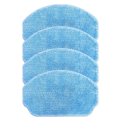 Mop Cloth Replacement Set of 4 for Nedis WIFIVCR001CBK Vacuum Cleaner