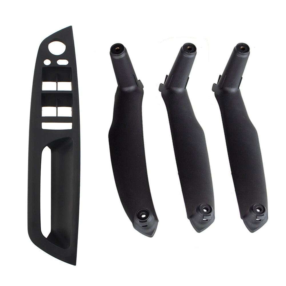 4X Inner Door Pull Handle Trim Cover for BMW X5 E70 X6 E71 E72 (2007–2013) Black RHD
