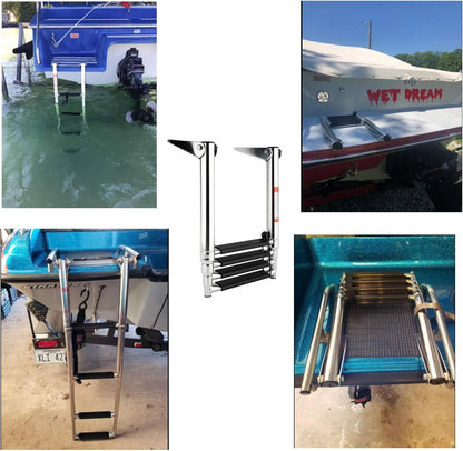4 Step Stainless Steel Telescoping Boat Ladder for Amarine Made