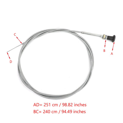 Push Pull Choke Cable 96" for Oregon Conduit Go Kart (T9)