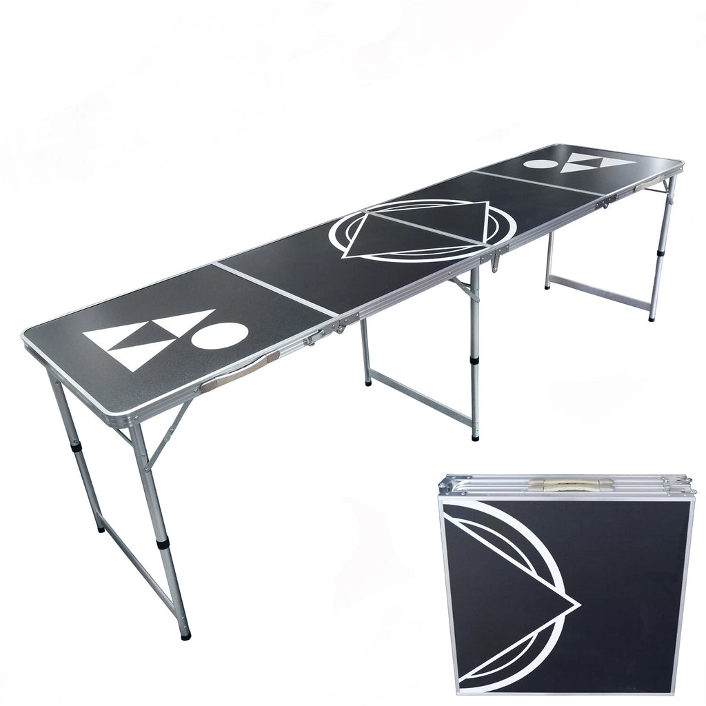 Portable Beer Pong Table 8ft Folding Indoor Outdoor Game