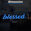 Reflective Bumper Decal for - Blue, Personalized