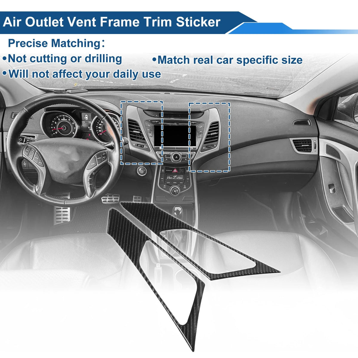 Air Condition Outlet Vent Trim Cover for Hyundai Elantra (2017–2020)