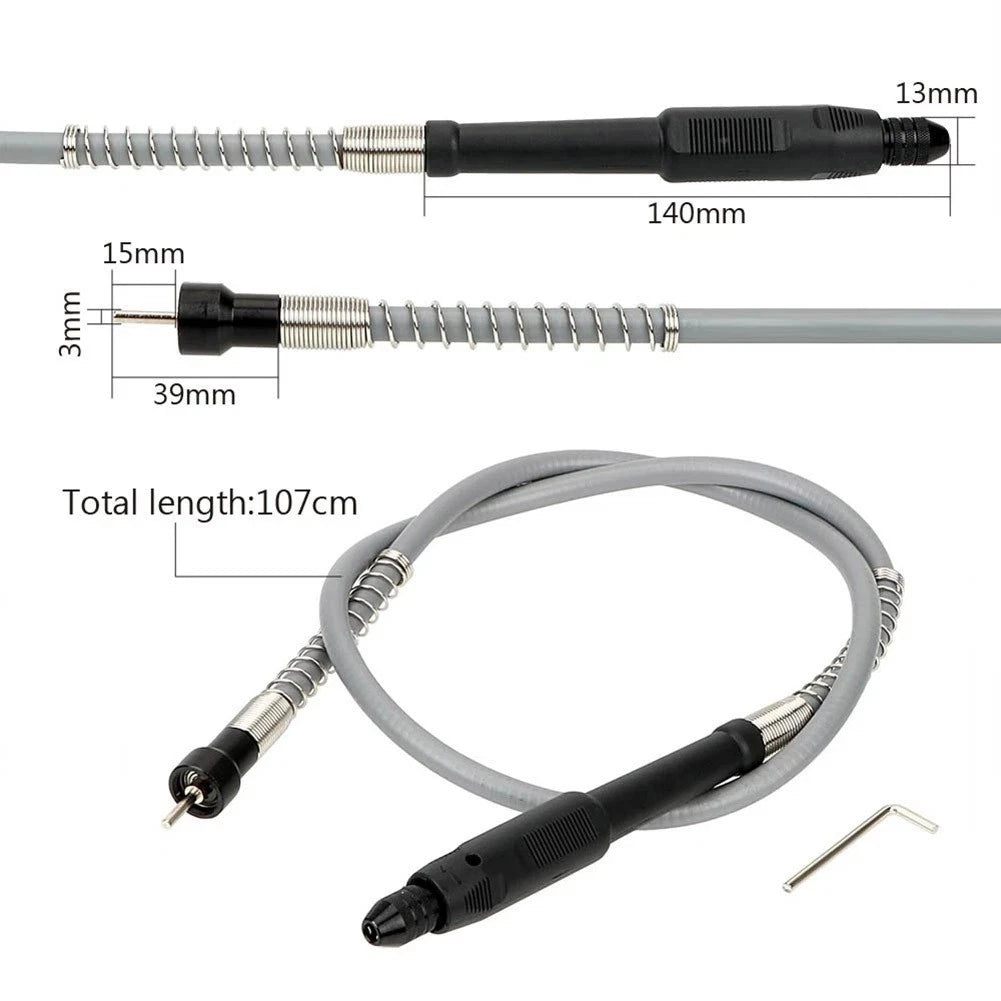 Flexible Shaft Grinder for Rotary Tool (0.3-3.2mm Bits)