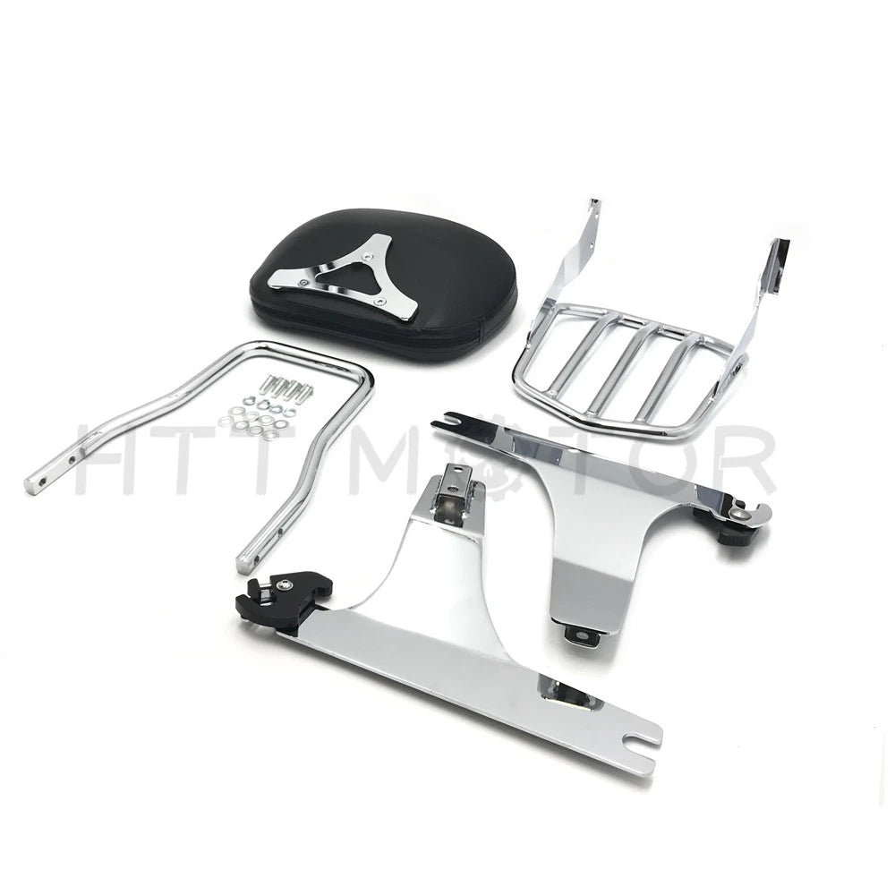 Detachable Backrest Sissy Bar & Luggage Rack for Harley Dyna (2006–2017)
