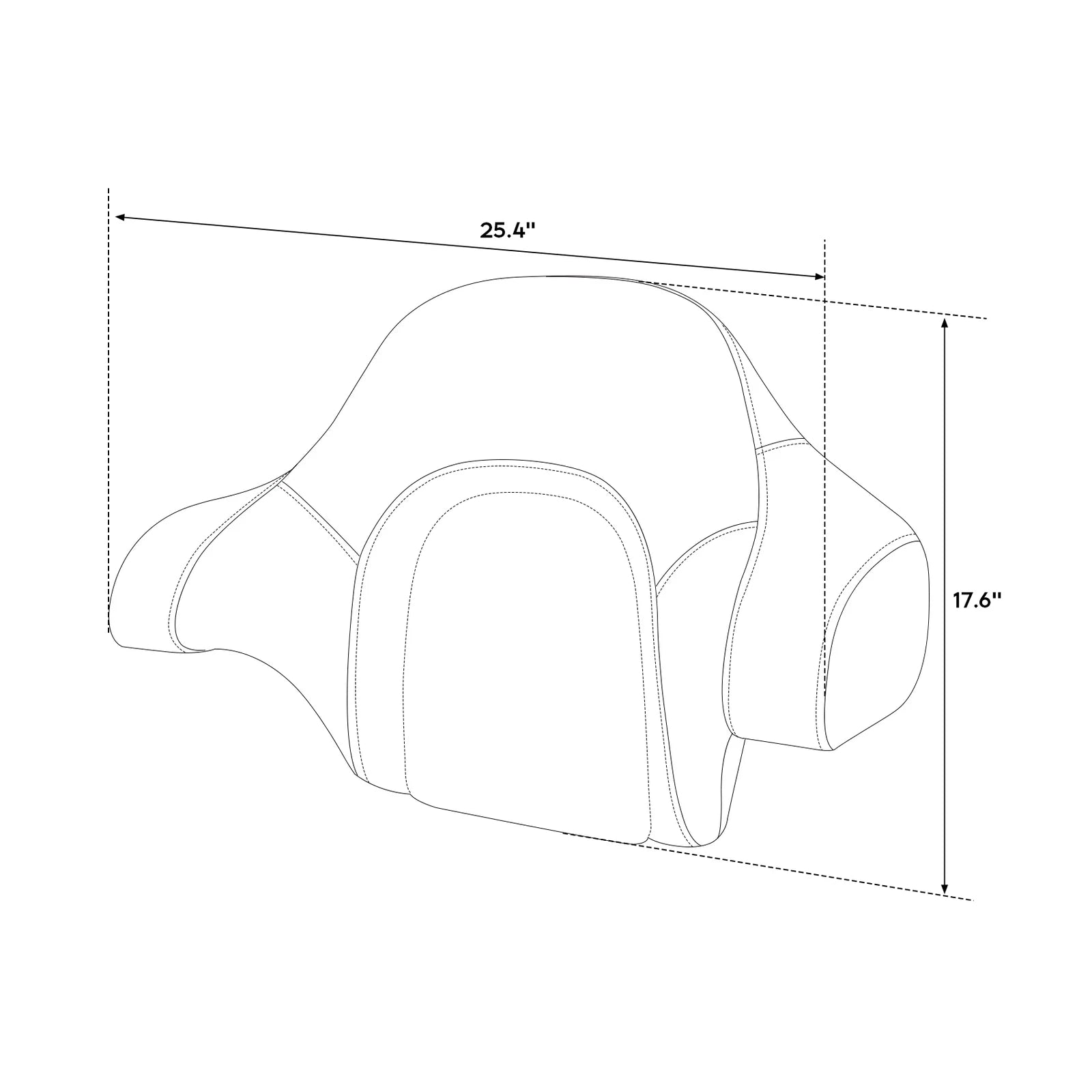 King Trunk Backrest Pad for Harley Touring (2014–2025)
