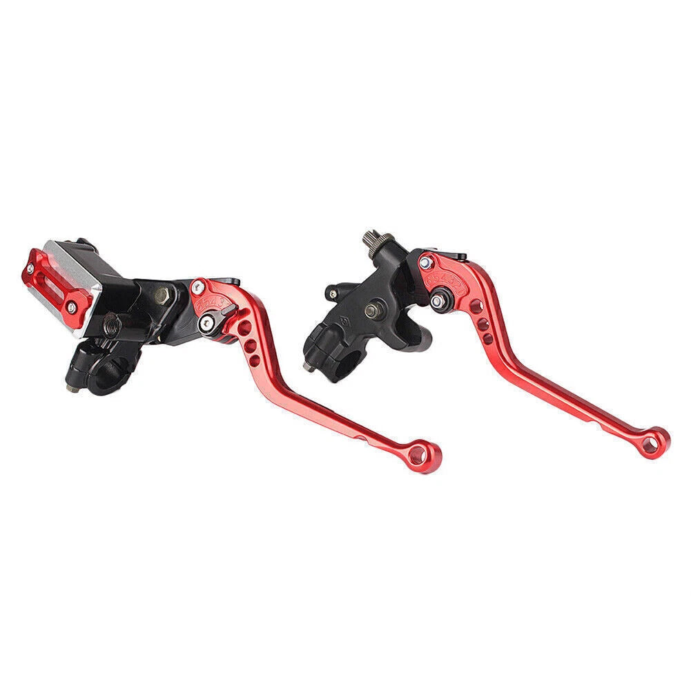 7/8" Motorcycle Universal Clutch Brake Levers Master Cylinder Reservoir