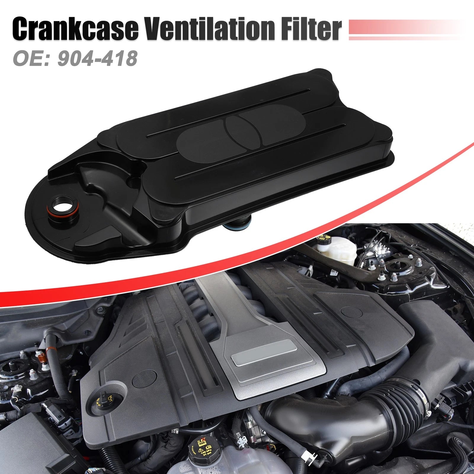 Crankcase Ventilation Breather Filter Replacement for Ford F650 F750 (2011–2016)