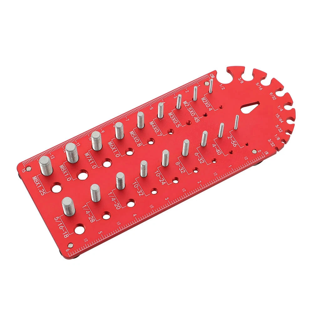 Nut and Bolt Thread Checker for Portable Use (18 3/32 to 1/2 Inch)