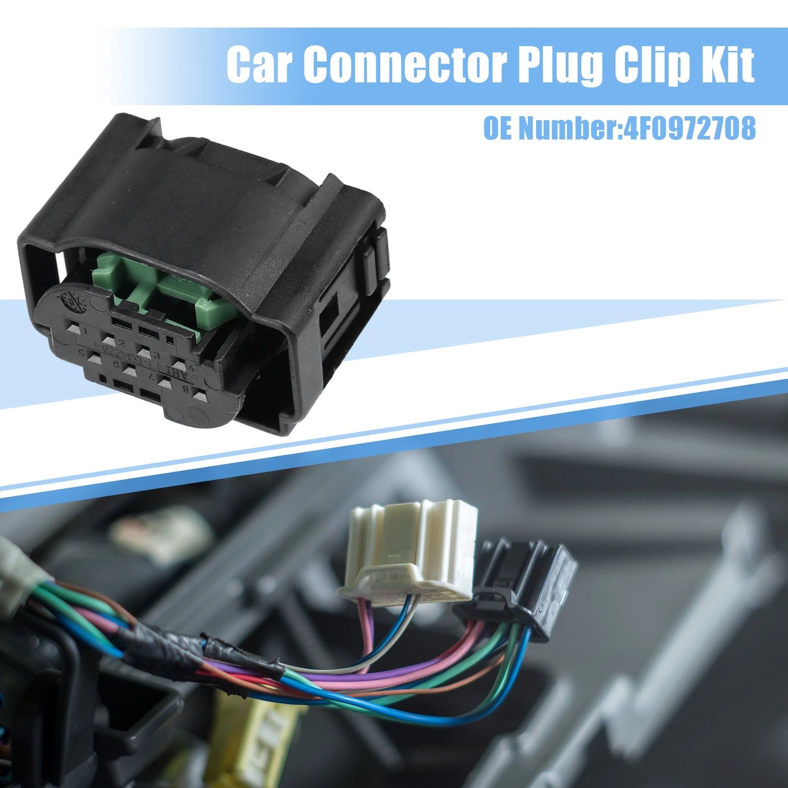 Wiring Plug Adapter Sensor Connector 8 Pin Set for VW Audi (2005–2018)