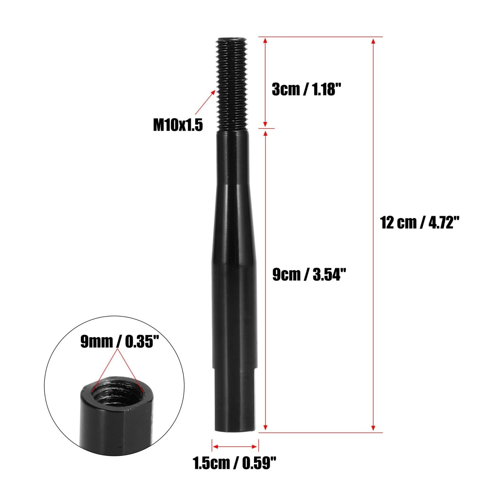 Gear Shift Knob Extender Lever Replacement for Honda Civic Fit (M10x1.5)