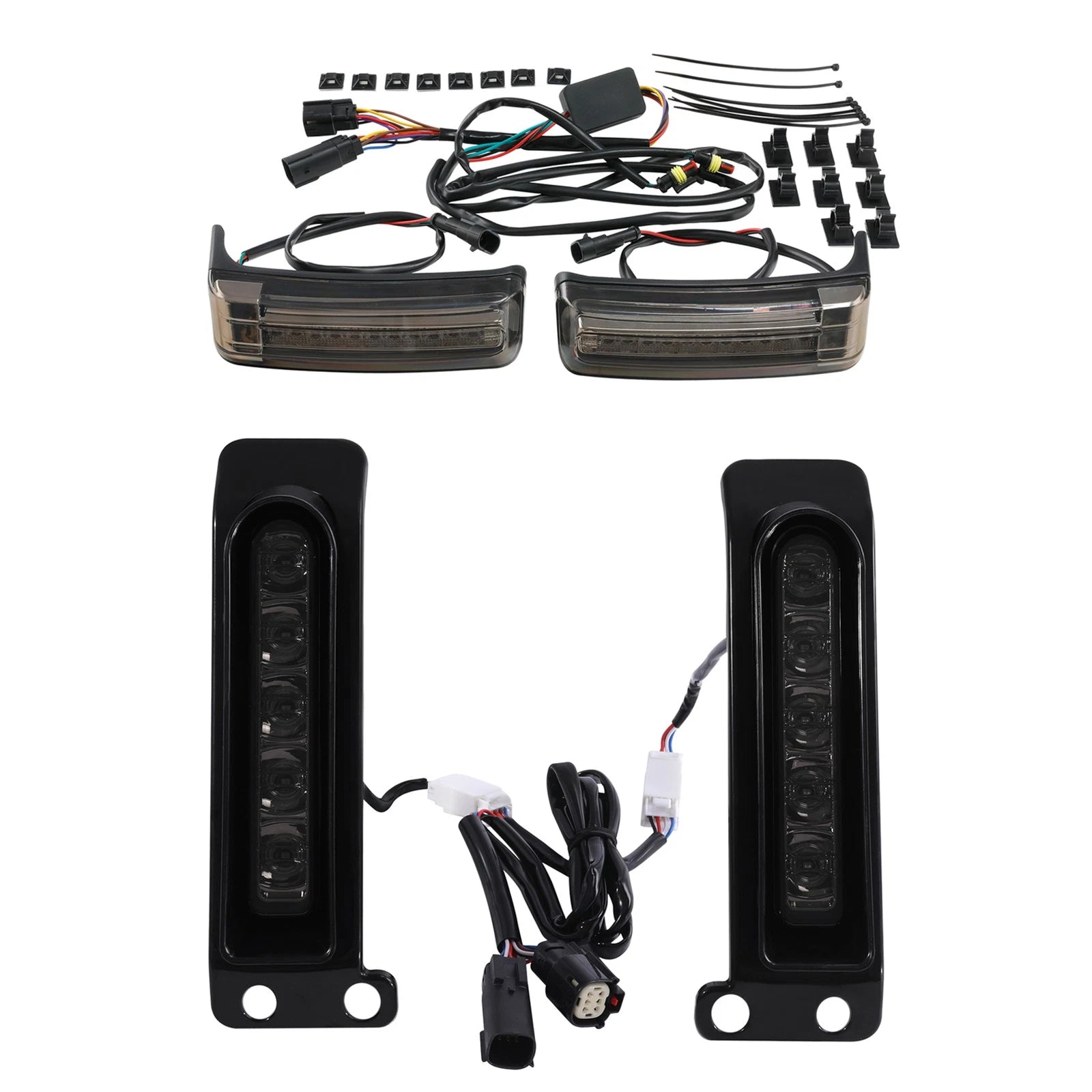 LED Inserts Support Brake Run Turn Signals for Harley Road Glide (2014–2024)