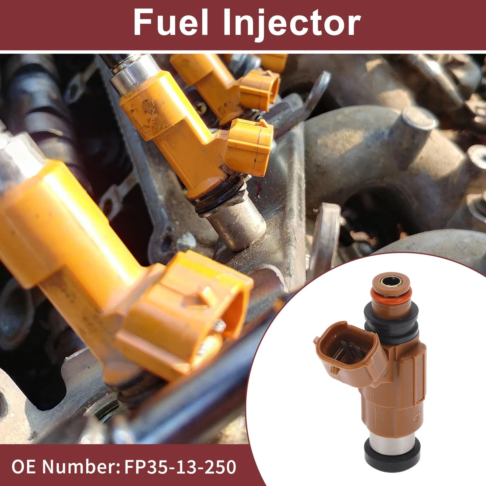 Fuel Injector Replacement for Mazda 626 2.0 (2000–2001) 1 Pc Brown