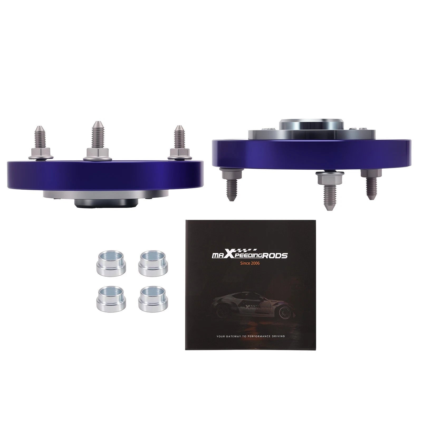 2X Front Top Mounts Camber Plates + Pillow Ball Bushing for BMW E46 (1999–2005)