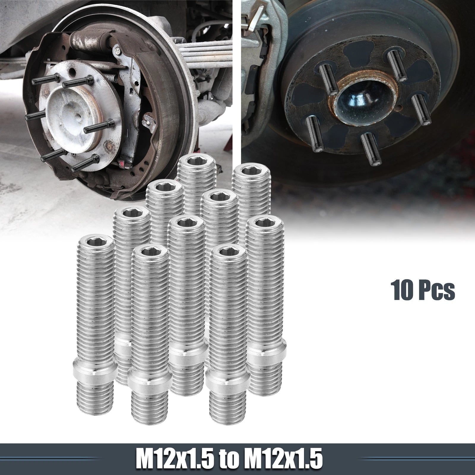 10 Pcs Wheel Studs M12x1.5 58mm Replacement for BMW (2000–2025)
