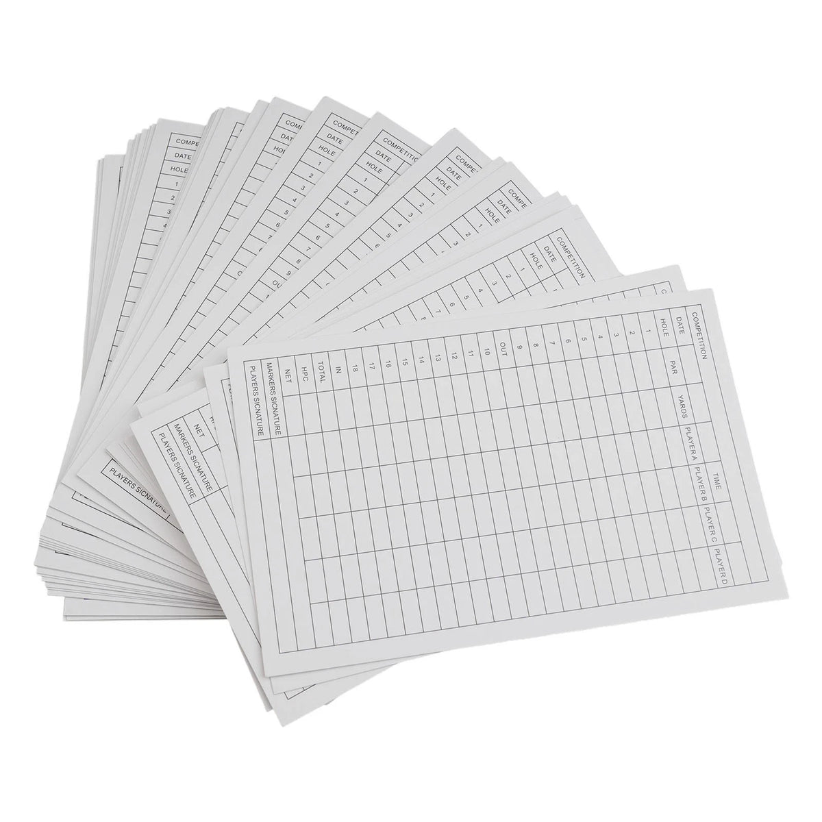 40pcs Scorecard Inner Pages for Golf Accessories