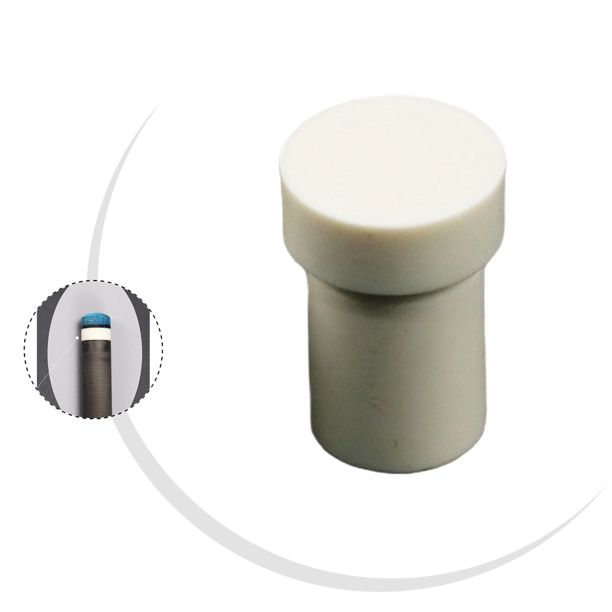 White ABS Plastic Billiard Cue Ferrule 13.3mm Unthreaded Pool Cue Spare Part